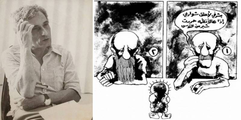 «بشرفي لأحلق شواربي إذا ها الأنظمة حررت شبر من القدس».. رهان كاريكاتوري!