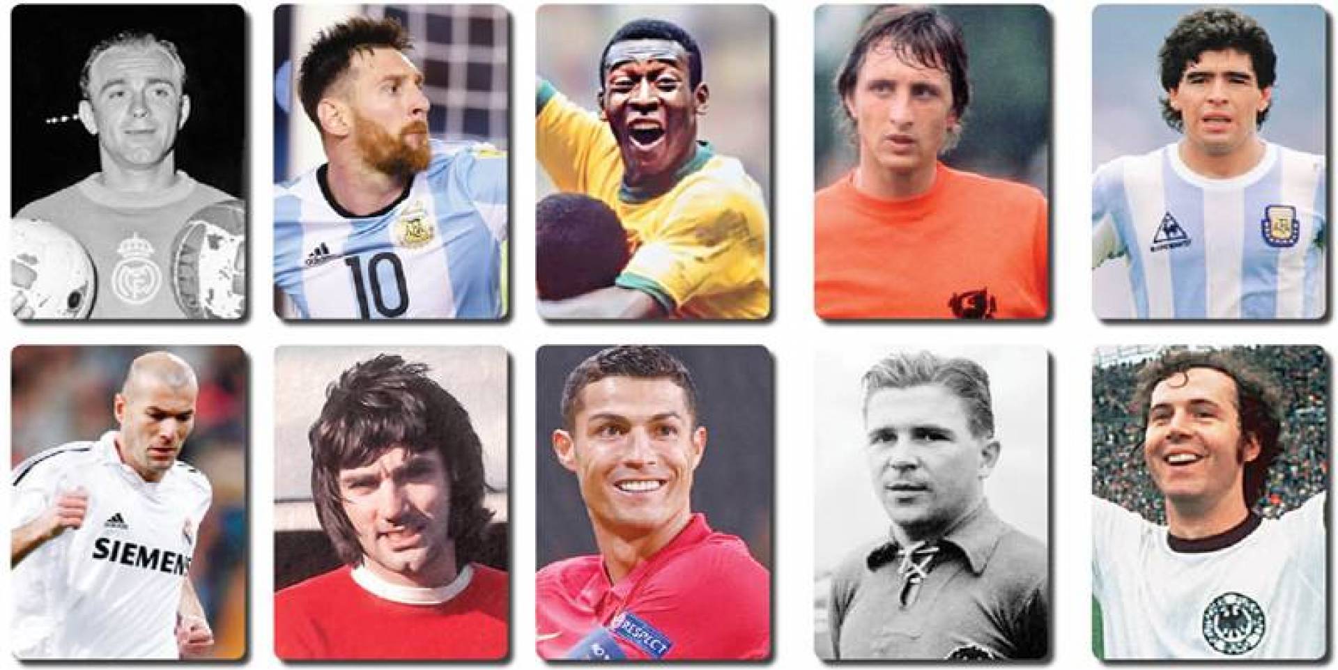 أفضل 10 لاعبين في التاريخ
